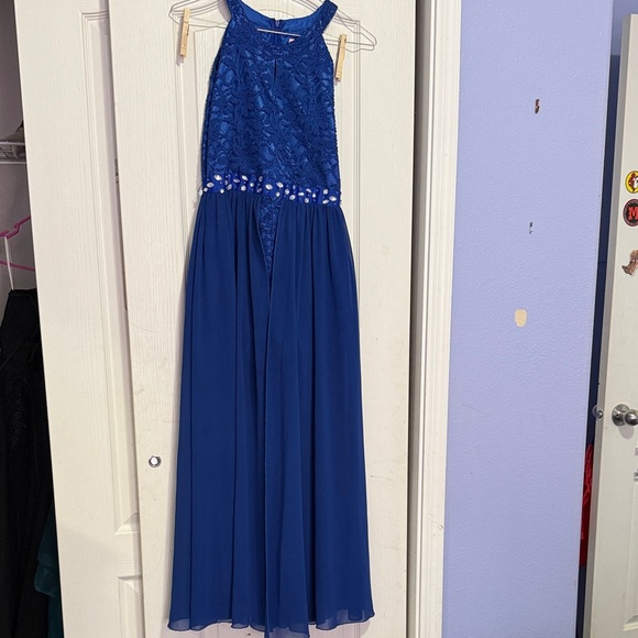 Elegant Blue Kids Dress - Picture 1 of 6